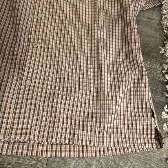 Eddie Bauer Men's Tan Plaid Button Down Shirt - Picture 5 of 10